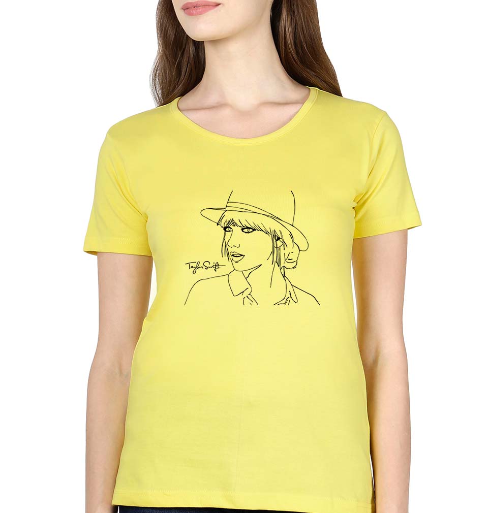 Taylor Swift T-Shirt for Women-Yellow-Ektarfa.online