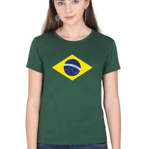 Brazil T-Shirt for Women-Dark Green-Ektarfa.online