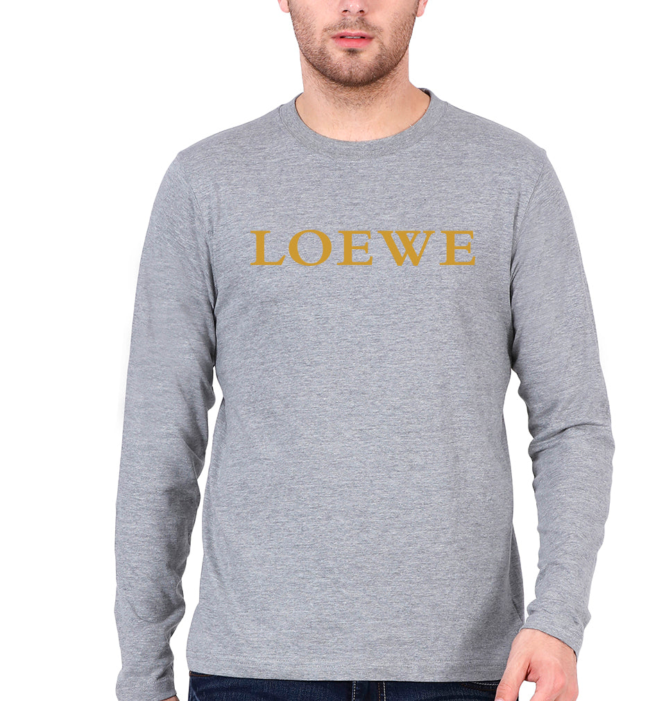 Loewe Full Sleeves T-Shirt for Men-Grey Melange-Ektarfa.online