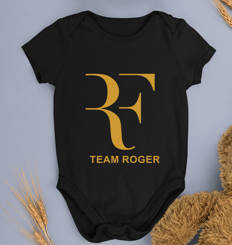 Roger Federer Kids Romper For Baby Boy/Girl-0-5 Months(18 Inches)-Black-Ektarfa.online