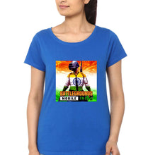Load image into Gallery viewer, Battlegrounds Mobile India (BGMI) T-Shirt for Women-Royal Blue-Ektarfa.online
