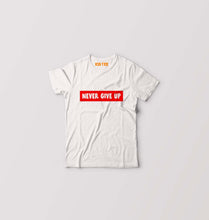 Load image into Gallery viewer, Never Give UP Kids T-Shirt for Boy/Girl-White-Ektarfa.online
