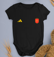 Load image into Gallery viewer, Spain Football Kids Romper For Baby Boy/Girl-0-5 Months(18 Inches)-Black-Ektarfa.online
