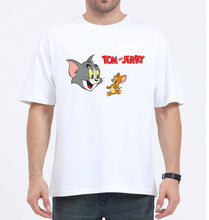 Load image into Gallery viewer, Tom and Jerry Oversized T-Shirt for Men-White-Ektarfa.online
