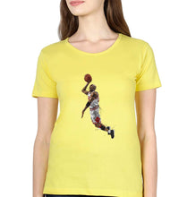 Load image into Gallery viewer, Michael Jordan T-Shirt for Women-Yellow-Ektarfa.online
