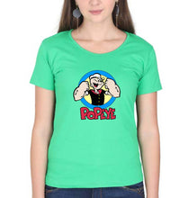 Load image into Gallery viewer, Popeye T-Shirt for Women-flag green-Ektarfa.online
