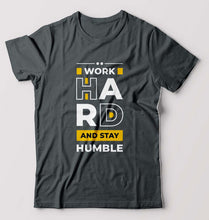 Load image into Gallery viewer, Work Hard T-Shirt for Men-Steel grey-Ektarfa.online
