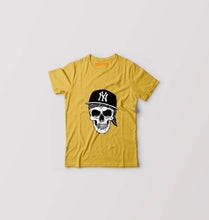 Load image into Gallery viewer, Hip Hop Skull NY Kids T-Shirt for Boy/Girl-Golden Yellow-Ektarfa.online
