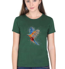 Load image into Gallery viewer, Parrot T-Shirt for Women-Dark Green-Ektarfa.online
