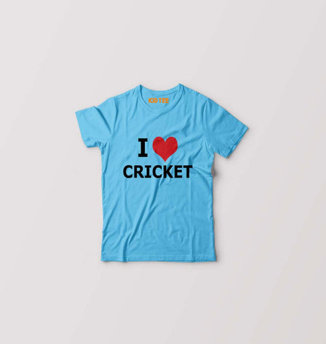 Love Cricket Kids T-Shirt for Boy/Girl-Light Blue-Ektarfa.online