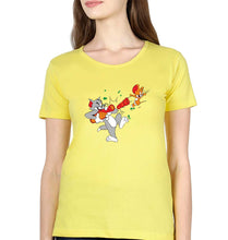 Load image into Gallery viewer, Tom and Jerry T-Shirt for Women-Yellow-Ektarfa.online
