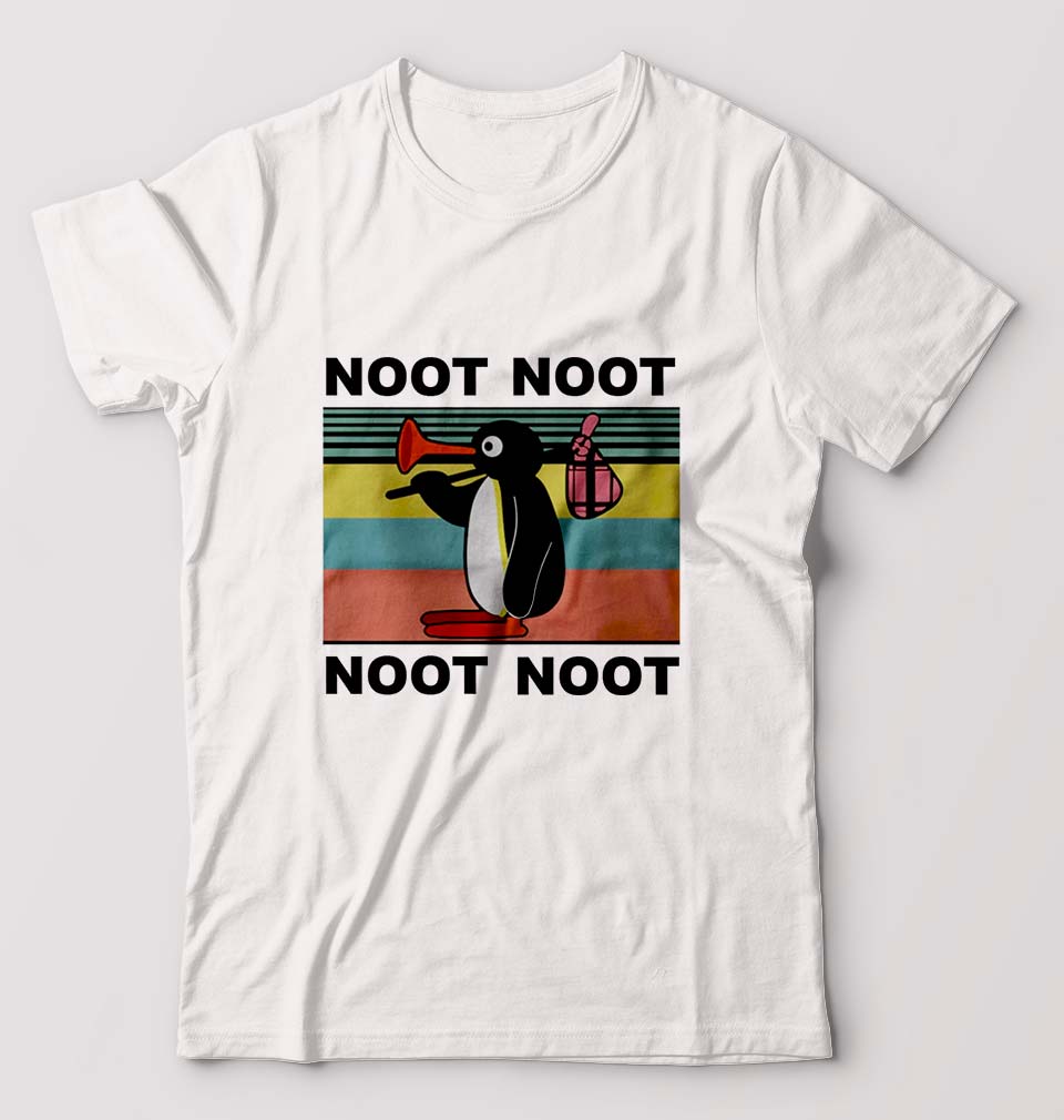 Pingu T-Shirt for Men-White-Ektarfa.online