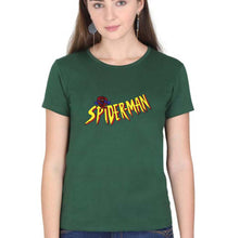 Load image into Gallery viewer, Spiderman Superhero T-Shirt for Women-Dark Green-Ektarfa.online
