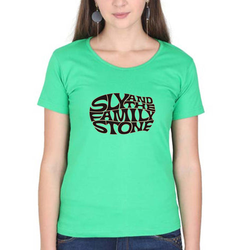 Sly and the Family Stone T-Shirt for Women-flag green-Ektarfa.online