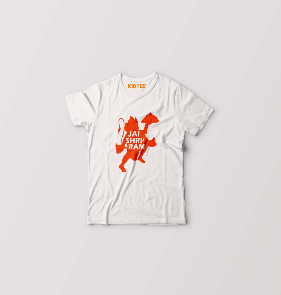 Hanuman Ji (God) Kids T-Shirt for Boy/Girl-White-Ektarfa.online