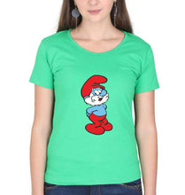 Load image into Gallery viewer, Papa Smurf T-Shirt for Women-flag green-Ektarfa.online
