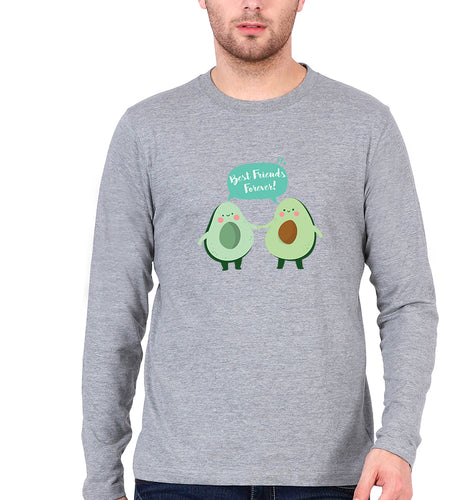 Avocado BFF Full Sleeves T-Shirt for Men-GREY-Ektarfa.online
