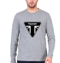 Load image into Gallery viewer, Triumph Full Sleeves T-Shirt for Men-S(38 Inches)-Grey Melange-Ektarfa.online
