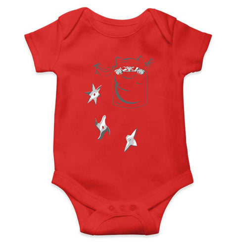 NINJA CAT Kids Romper For Baby Boy/Girl-0-5 Months(18 Inches)-RED-Ektarfa.online