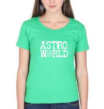 Load image into Gallery viewer, Astroworld Travis Scott T-Shirt for Women-Flag Green-Ektarfa.online
