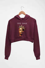 Load image into Gallery viewer, 2Pac Tupac Crop HOODIE FOR WOMEN-Maroon-Ektarfa.online
