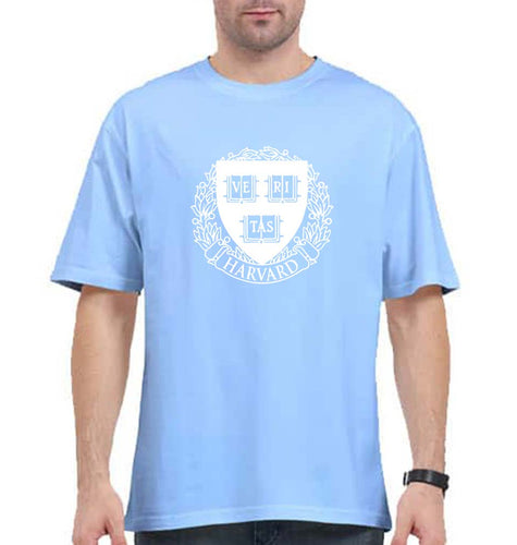 Harvard Oversized T-Shirt for Men-Baby Blue-Ektarfa.online