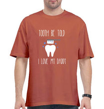 Load image into Gallery viewer, Love Daddy Oversized T-Shirt for Men-Coral-Ektarfa.online
