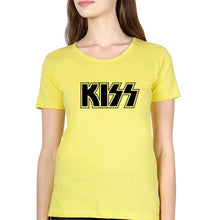 Load image into Gallery viewer, Kiss Rock Band T-Shirt for Women-Yellow-Ektarfa.online
