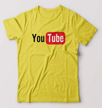 Load image into Gallery viewer, YouTube T-Shirt for Men-Yellow-Ektarfa.online
