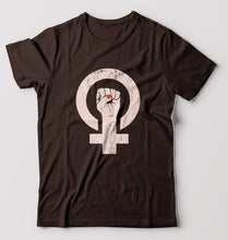 Load image into Gallery viewer, Feminist T-Shirt for Men-Coffee Brown-Ektarfa.online
