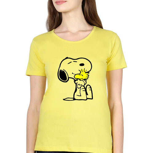 Snoopy T-Shirt for Women-Yellow-Ektarfa.online