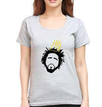 Load image into Gallery viewer, J. Cole T-Shirt for Women-Grey Melange-Ektarfa.online
