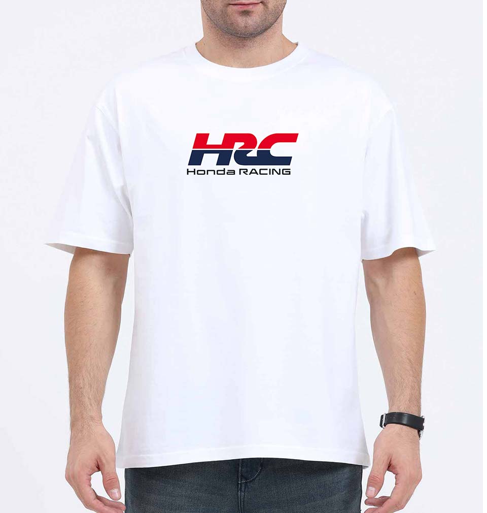 Honda Racing Oversized T-Shirt for Men-White-Ektarfa.online