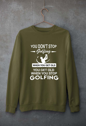 Golf Unisex Sweatshirt for Men/Women-Olive Green-Ektarfa.online