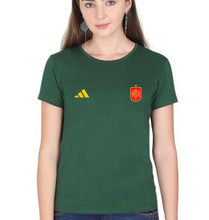 Load image into Gallery viewer, Spain Football T-Shirt for Women-Dark Green-Ektarfa.online
