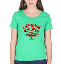 Load image into Gallery viewer, Lightning McQueen T-Shirt for Women-flag green-Ektarfa.online
