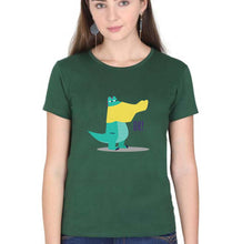 Load image into Gallery viewer, Crocodile T-Shirt for Women-Dark Green-Ektarfa.online

