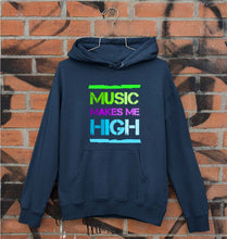 Load image into Gallery viewer, Music Makes me High Unisex Hoodie for Men/Women-Navy Blue-Ektarfa.online

