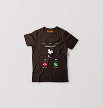 Load image into Gallery viewer, Thailand Calling Kids T-Shirt for Boy/Girl-Coffee Brown-Ektarfa.online

