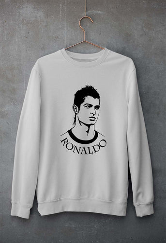 Cristiano Ronaldo CR7 Unisex Sweatshirt for Men/Women-Grey Melange-Ektarfa.online