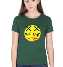 Load image into Gallery viewer, Peg Out T-Shirt for Women-Dark Green-Ektarfa.online

