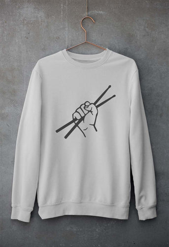Drummer Unisex Sweatshirt for Men/Women-Grey Melange-Ektarfa.online