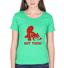 Load image into Gallery viewer, Rocket Raccoon Lazy Not Today T-Shirt for Women-flag green-Ektarfa.online
