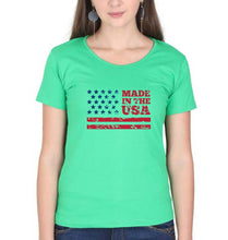 Load image into Gallery viewer, USA America T-Shirt for Women-Flag Green-Ektarfa.online
