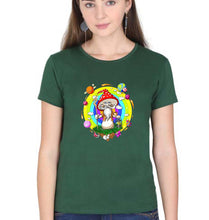 Load image into Gallery viewer, Mushroom T-Shirt for Women-Dark Green-Ektarfa.online
