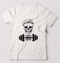 Load image into Gallery viewer, Gym Train Hard T-Shirt for Men-White-Ektarfa.online
