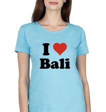 Load image into Gallery viewer, I Love Bali T-Shirt for Women-Light Blue-Ektarfa.online
