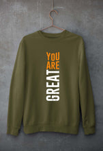 Load image into Gallery viewer, You Are Great Unisex Sweatshirt for Men/Women-Olive Green-Ektarfa.online
