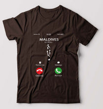 Load image into Gallery viewer, Maldives Calling T-Shirt for Men-Coffee Brown-Ektarfa.online
