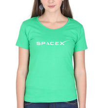 Load image into Gallery viewer, SpaceX T-Shirt for Women-Flag Green-Ektarfa.online
